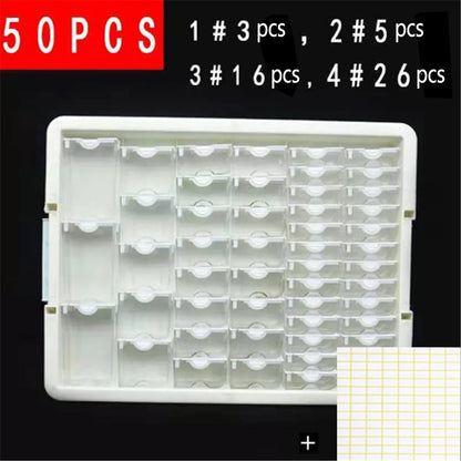 HUACAN Diamond Painting Tool Accessories – Plaid Jewelry Drill Transparent Storage Box for Diamond Embroidery