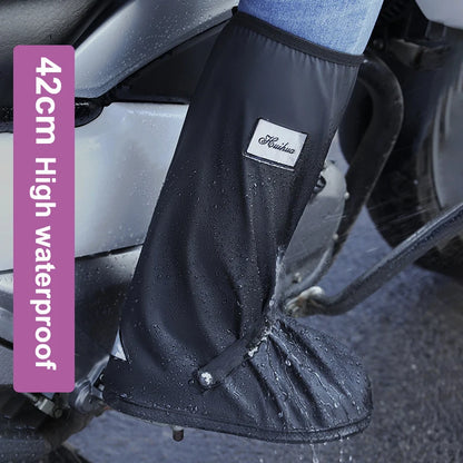 Rain Shoe Cover Protector - Waterproof Rubber Non-Slip Gardening Boots & Riding High Tube Slippers