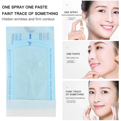 Collagen Protein Threads for Face Care – Needle-Free Gold Absorbent Anti-Aging Skincare Lines for Women