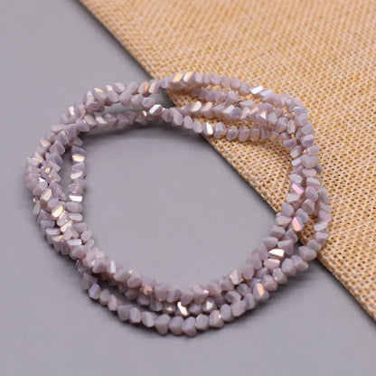 Yanqi Triangle Crystal Beads - 38 Colors 4mm Loose Glass Beads for DIY Jewelry Making Earrings Necklace Crafts