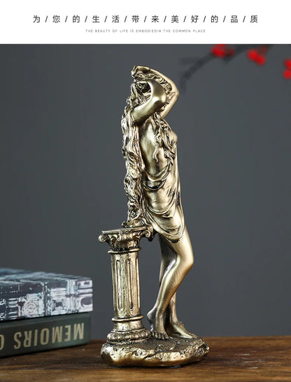 Resin Venus Statue — Greek Mythology Aphrodite Figurine for Nordic Home Decor & Art Room Display