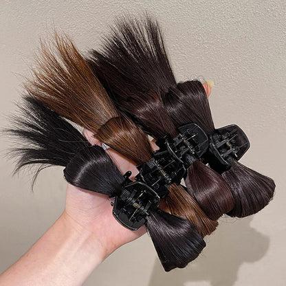 Women’s Half-Tie Hair Claw – Feather Shuttlecock & Crab Clip for High Ponytail Hairstyles