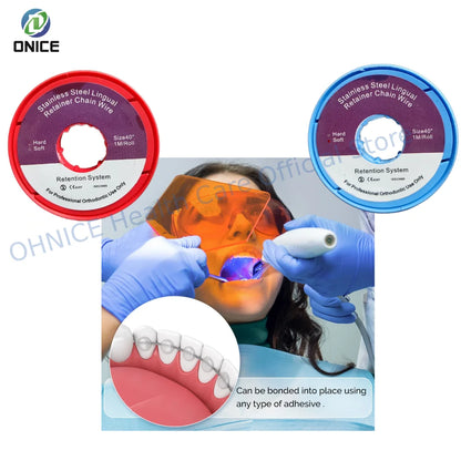 Orthodontic Retainer Chain Wire - 1m Stainless Steel Spool for Post-Braces Dental Retention
