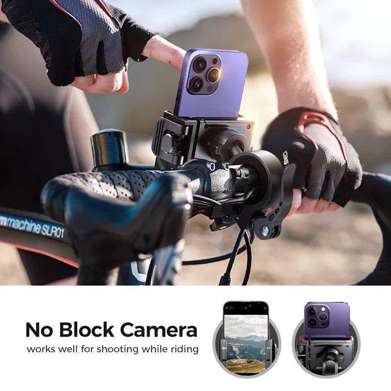 Joyroom 2024 Universal Bike & Motorcycle Phone Holder – One-Hand Operation Shockproof Mount for 4.7-7" Phones