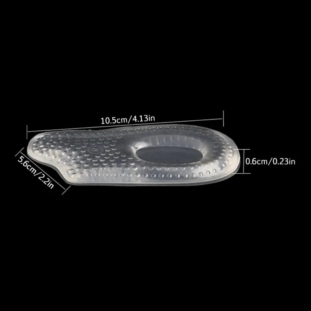 Soft Silicone Gel Heel Pads - Shock Absorbing Self-Adhesive Heel Cups for Heel Spur Support & Cushioning