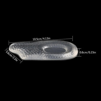 Soft Silicone Gel Heel Pads - Shock Absorbing Self-Adhesive Heel Cups for Heel Spur Support & Cushioning