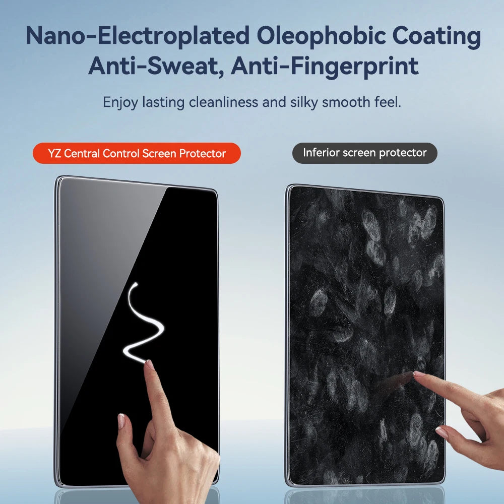 Tesla Model 3/Y Center Screen Protector - Matte Tempered Glass Anti-Glare Touchscreen Film
