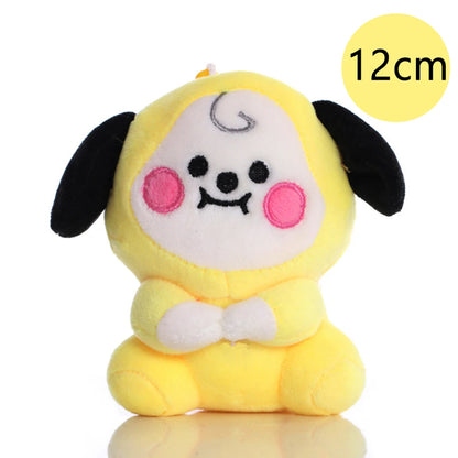 BT21 Cartoon Plush Toy Pendant - Shooky, Mang, Cooky & Tata Keychain, Phone Charm and Backpack Accessory Gift