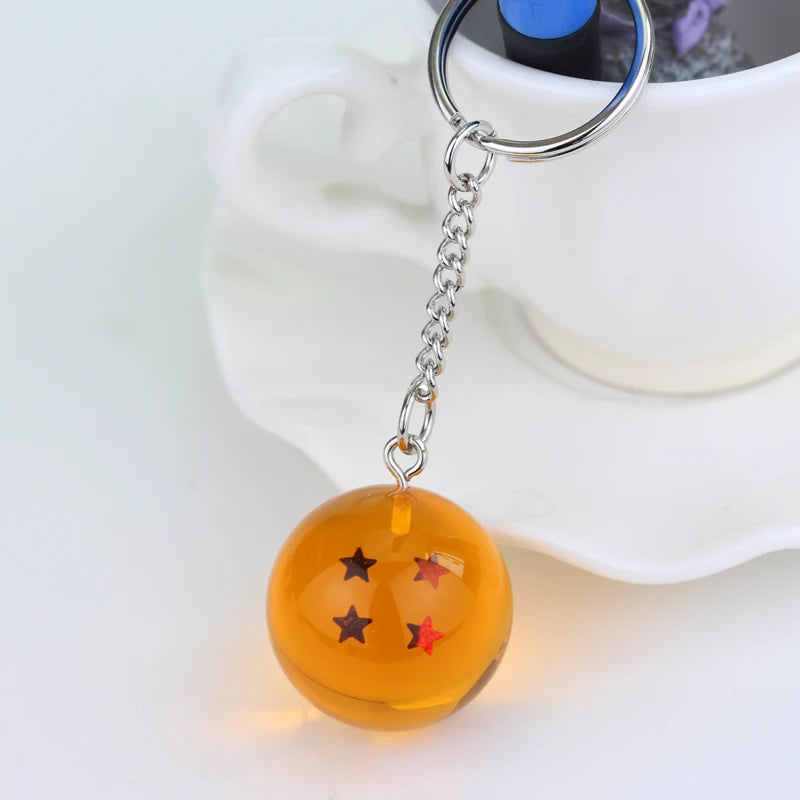 Japanese Anime Dragon Ball Z Stars Keychain Figures – Series 1-7 Pendant Toy Car Keyring, Cosplay Party Gift