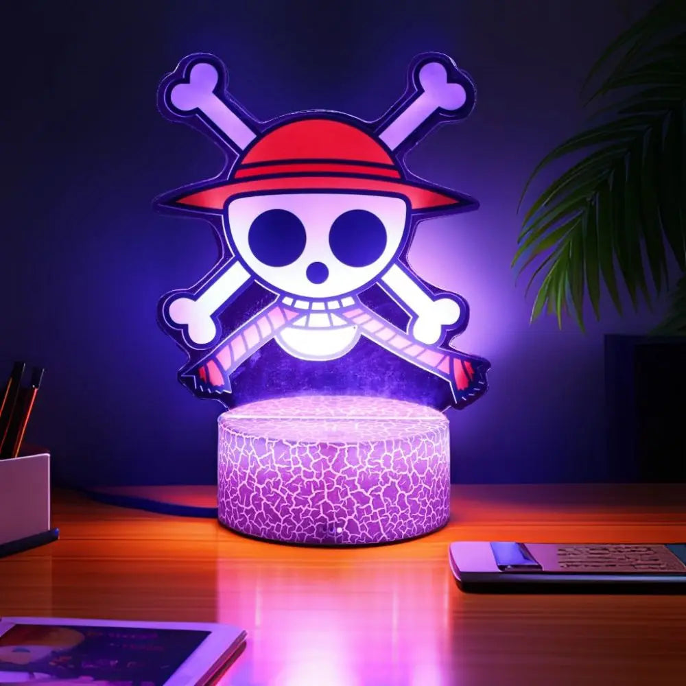 One Piece Luffy Zoro Action Figures 3D LED Lamp – Anime PVC Model Toy Night Light for Kids & Christmas Gift