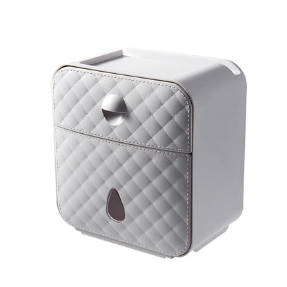 Portable Toilet Paper Holder - Wall-Mounted Bathroom Tissue Dispenser & Storage Box