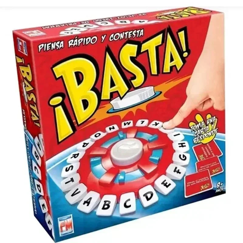 Upgraded Basta 2.0 Spanish Tapple Word Game – Quick Thinking English Letter Pressing Board Game, Fun Gift for All Ages