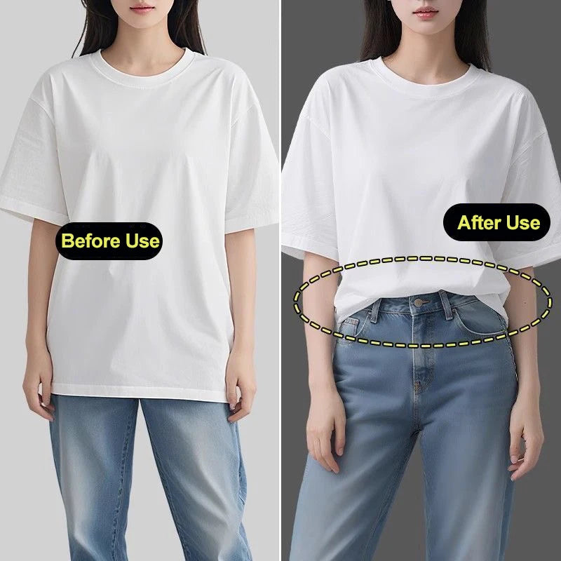 Adjustable Invisible Shirt Tuck Tool Band – Elastic Crop Tuck Waistband for T-Shirts, Blouses & Sweaters