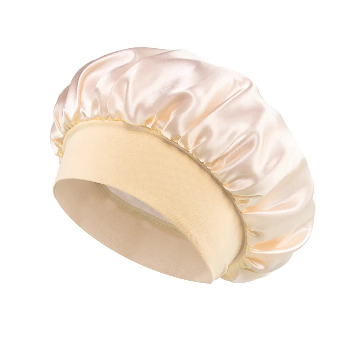 Soft Silk Satin Lined Bonnet – Large Satin Hair Wrap for Long Hair, Sleep & Shower Cap, Salon Tool