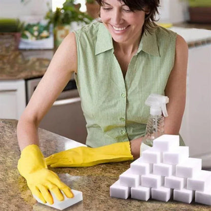 Melamine Magic Cleaning Sponges – Eraser Pads for Kitchen, Bathroom & Office, Multi-Size 10x6x2cm & 10x7x3cm