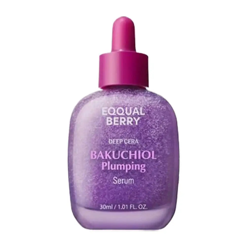EQQUALBERRY Bakuchiol Plumping Serum 5000 PPM - Retinol Alternative Vitamin C Facial Serum