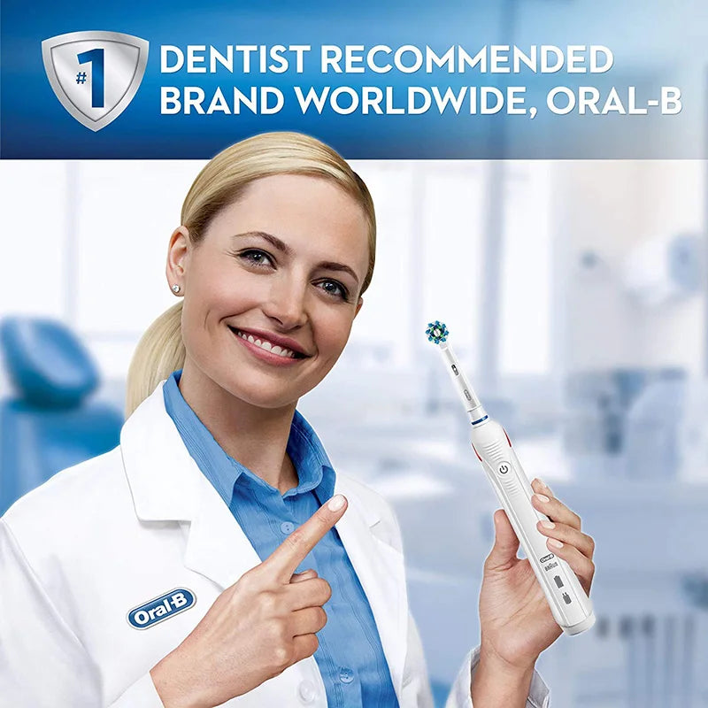 Oral-B Pro 4000 Electric Toothbrush – 3D Action Daily Clean with Pressure Sensor, 4 Modes, Gum Care, Waterproof & Rechargeable
