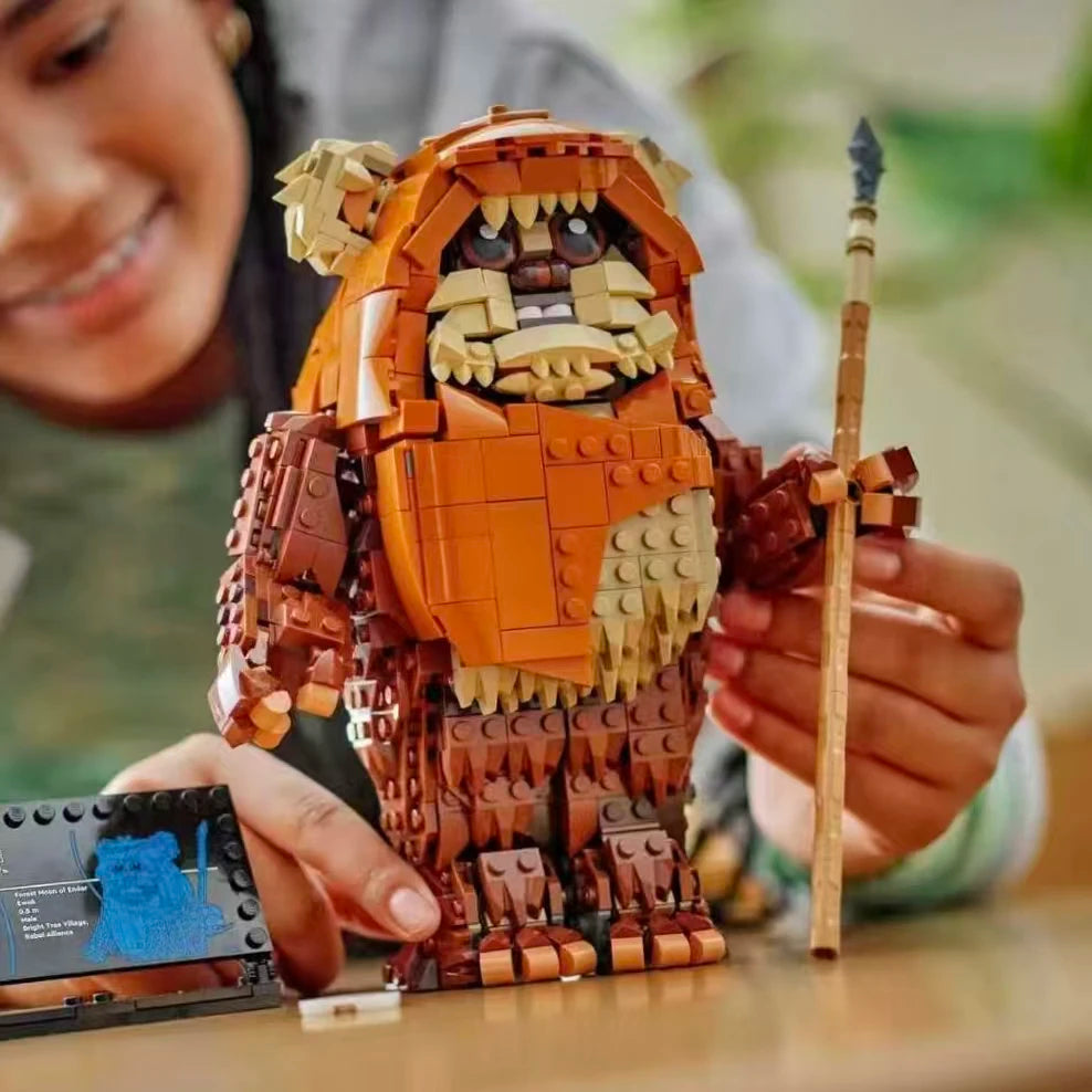 1010pcs Star Battle Wicket Ewok Jungle Warrior Building Blocks – Puzzle Model Toy for Birthday & Christmas Gift