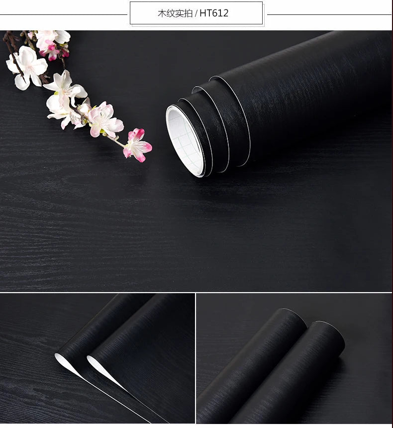 WZF Waterproof Wood Grain Wallpaper Roll - Self Adhesive Vinyl Film for Furniture, Cabinets & DIY Home Decor