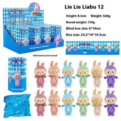 Labubu Hippers Blind Box Figures — 1-12PCS PVC Action Dolls, Collectible Toy Set for Children, Birthday & Christmas Gifts