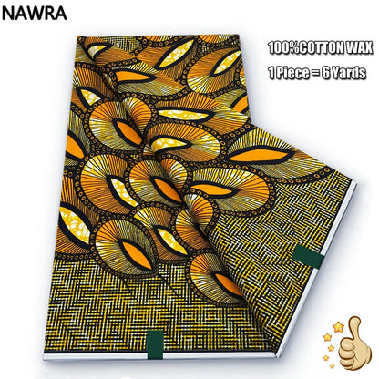 100% Cotton African Wax Print Fabric - High Quality Original Real Wax Ankara Batik Pagne Nigeria Style Sewing Fabric