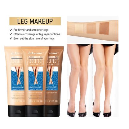 Waterproof Long-Lasting Leg Makeup Lotion — Medium Bronze Body Foundation & Tanning Cream for Even Skin Tone