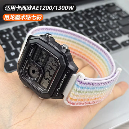 Nylon Sport Watch Band for Casio AE-1200WH AE-1300 W-218 - Fashion Replacement Wrist Strap