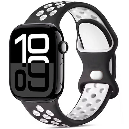 Silicone Apple Watch Strap - Breathable Wristband for Watch 11/10/9/8/7 Ultra 3/2 SE Series 49mm-41mm