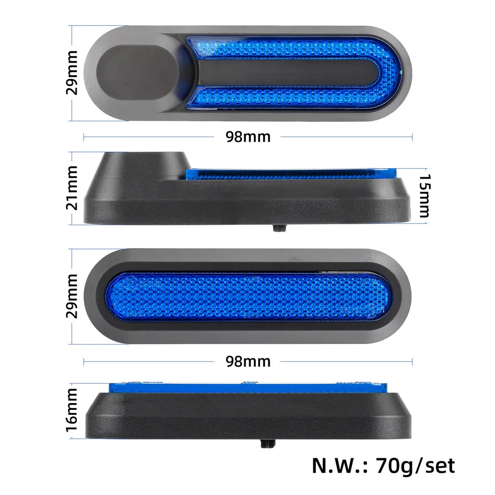 Electric Scooter Wheel Cover Hub Cap with Reflective Stickers for Xiaomi Mi 1S Pro 2 M365 - Protective Shells and Accessories