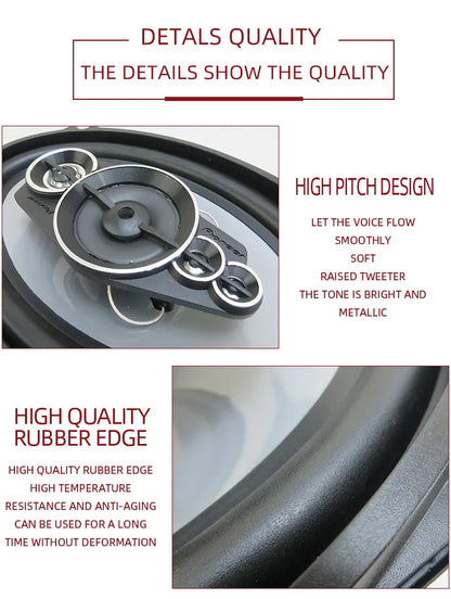 6X9 Inch 2400W 5-Way Car Coaxial Speaker - High Fidelity Full Frequency, Ideal for Modified Vehicles