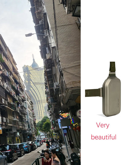 2025 RMWA Light Luxury Single-Shoulder Crossbody Bag — Vertical Aluminum-Magnesium Alloy Travel Bag, Silver Stylish Luggage