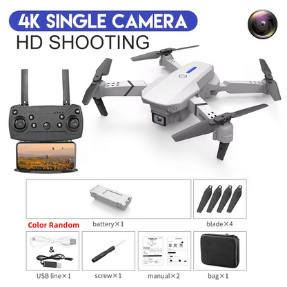 KBDFA 2023 E88 Pro WIFI FPV Drone – 4K/1080P HD Camera, Height Hold, Foldable Quadcopter Helicopter for Kids & Gifts        4o mini