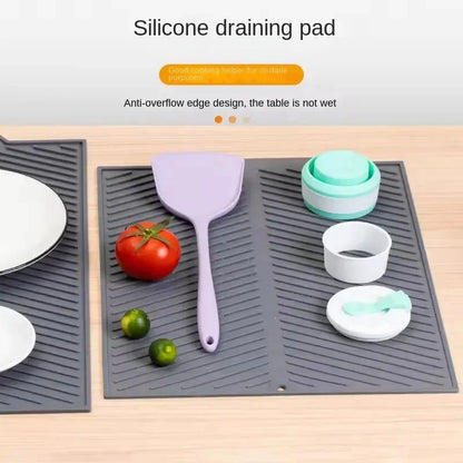 WCIC Silicone Draining Board Mat | S/M/L Folding Dish Drying Pad, Heat Resistant, Eco-Friendly for Pots & Cups