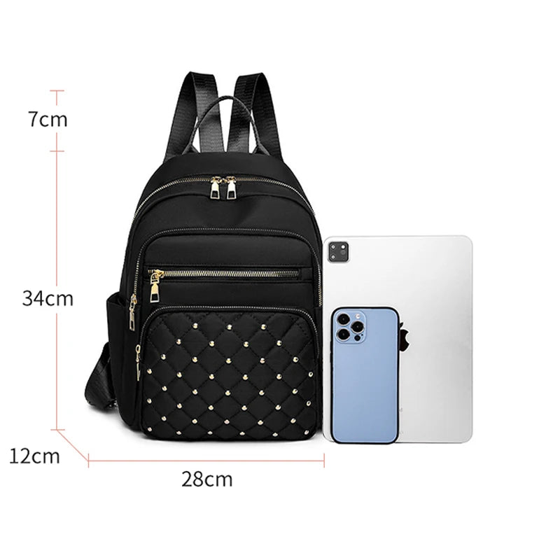 Luxury Designer Women's Oxford Rucksack - High-Quality, Small Schoolbag for Youth and Students, Leisure Outdoor Backpack, Travel Shoulder Bag