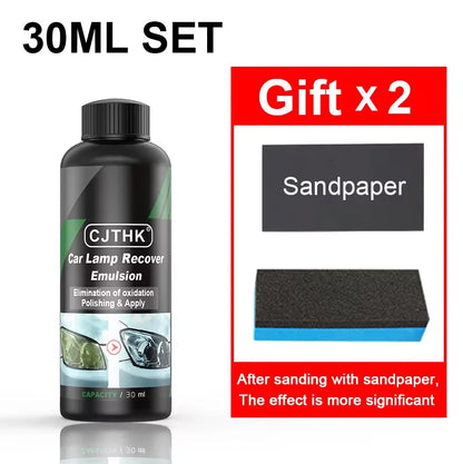 Car Headlight Restoration Kit — Polishing Paste & Liquid for Scratch Removal, Oxidation Cleaning, and Headlamp Repair