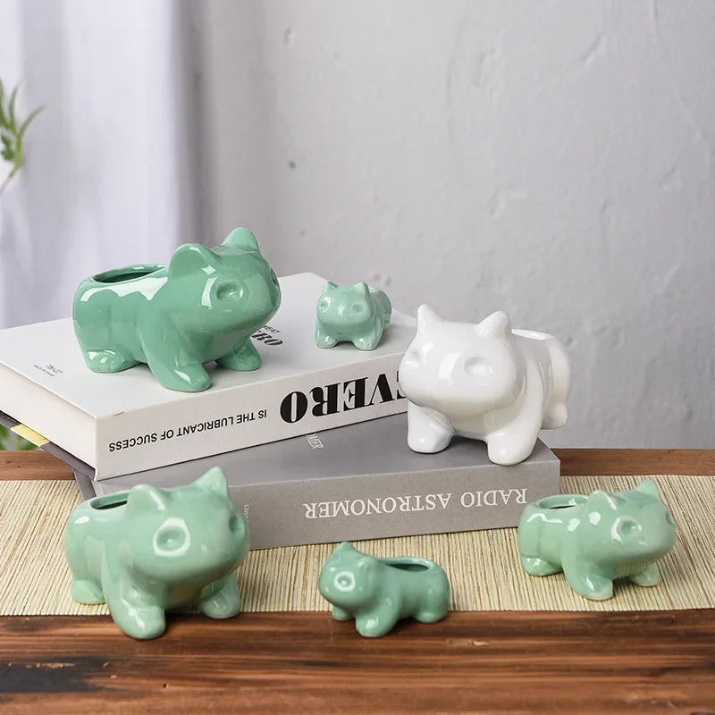 Creative Ceramic Mini Flowerpot – Succulent Planter with Drainage Hole for Home & Garden Decor
