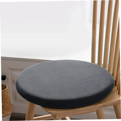Memory Foam Round Seat Cushion – Thick Chair Pad with Elastic Zipper, Detachable Cover, 30/35/40/45cm