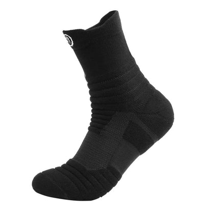 1/3 Pairs Men’s Compression Socks – Breathable Sports, Basketball, Cycling, and Running High Elastic Towel Tube Socks