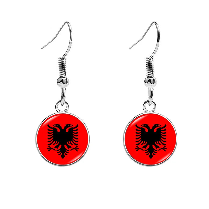 France National Flag Earrings - Multicolor Country Flag Jewelry for Women, Travel Pride & Celebration Gifts