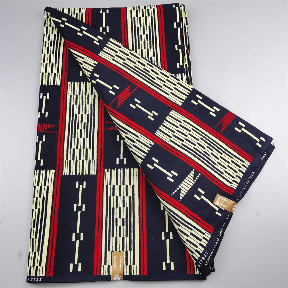 African Ankara Wax Print Fabric - 100% Cotton Nigerian Designer Pagne for Sewing, Party Dresses & DIY Patchwork