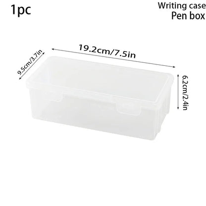 Transparent Sketch Pencil Case: Large Capacity Storage for Art Students - Plastic Toolbox