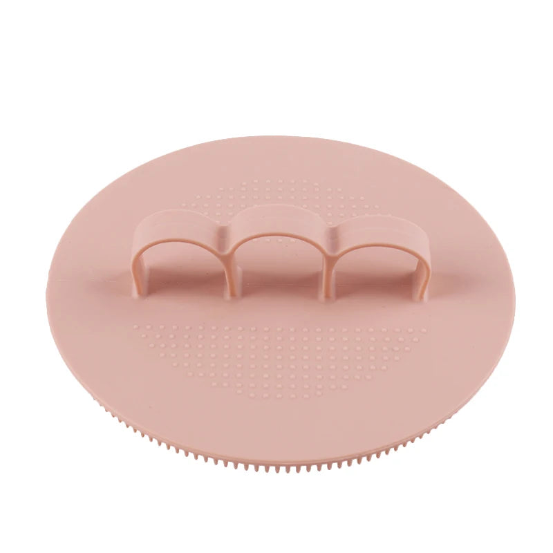 Silicone Body Scrubber with Natural Bristles – Skin Exfoliating Shower Sponge & Bath Brush