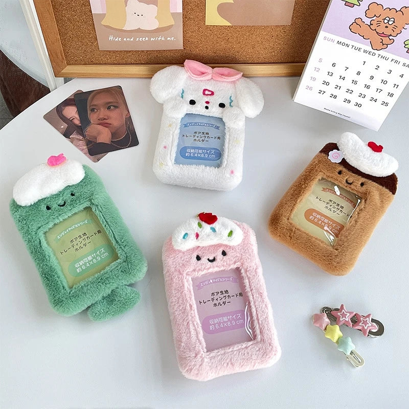 Cute Plush Photo Card Holder - Kpop Idol Bus Card Protector & Picture Album Case