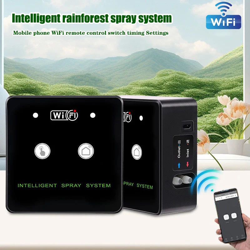 WiFi Automatic Mist Sprayer - Timed Rainforest Irrigation & Reptile Humidifier Spray System