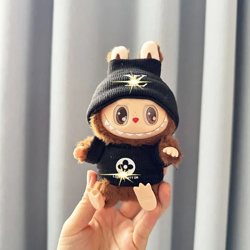 Anime Labubu Doll Clothes – Fashion Overalls for Labubu Idol V1/V2 Plush Dolls, 15cm/17cm Universal Accessories