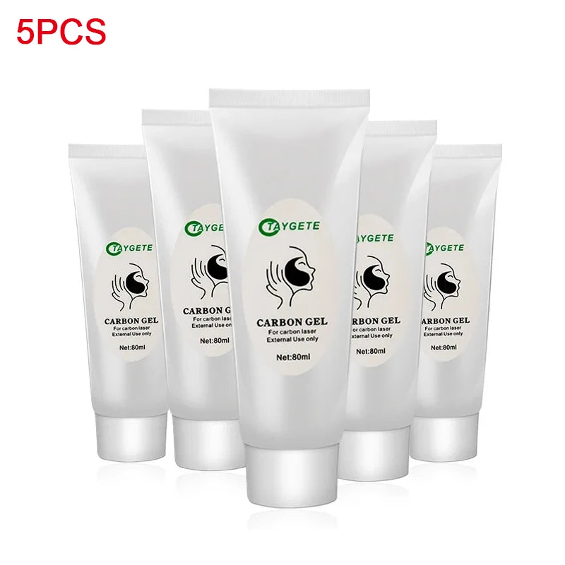 2/5Pcs Black Gel Carbon Mask for ND YAG Laser – Skin Whitening, Deep Cleansing & Facial Rejuvenation Cream