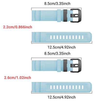 22mm/26mm Luminous Silicone Watch Band for Garmin Fenix, Tactix, Epix Pro and Enduro 3 - Quick-Release Sport Replacement Strap