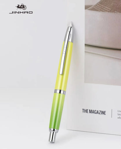 JINHAO 10 Metal Pearl Blue Fountain Pen – EF/F Nib, Pattern Design | Ink Pens for School, Office & Gifts