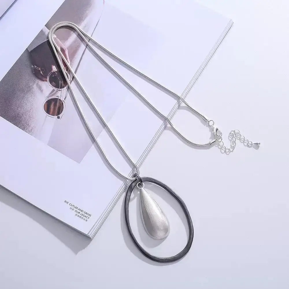 Vintage Long Chain Necklace – Irregular Gothic Pendant Jewelry for Women, 2023 Trendy Fashion Accessories