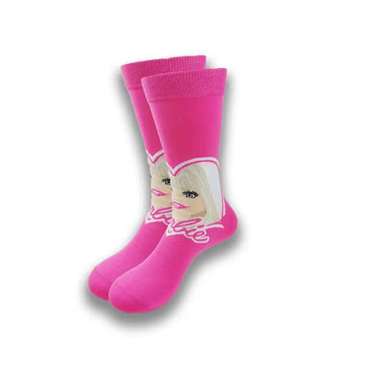 Men's Cartoon Character Crew Socks - Fun Novelty Cotton Casual Socks